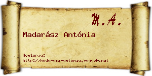 Madarász Antónia névjegykártya